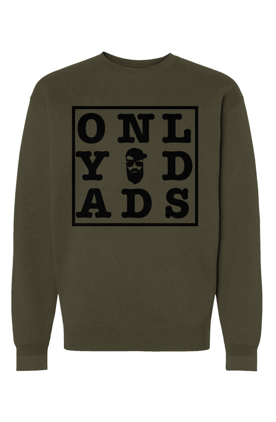 Heavyweight Crewneck - Only Dads Word Search - Black