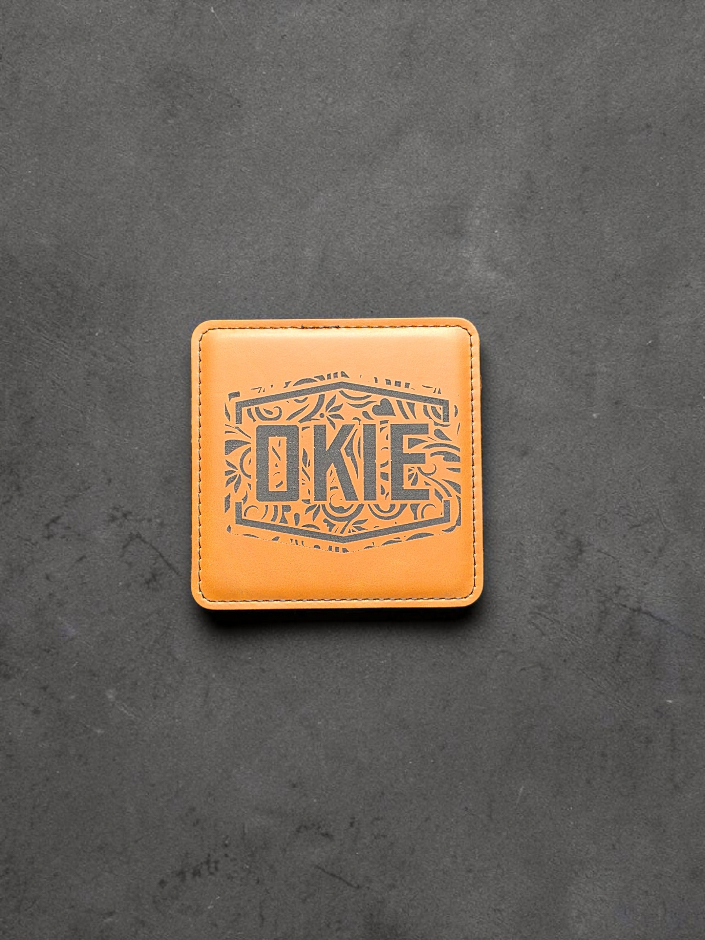 OKIE Tooled Leatherette Coaster
