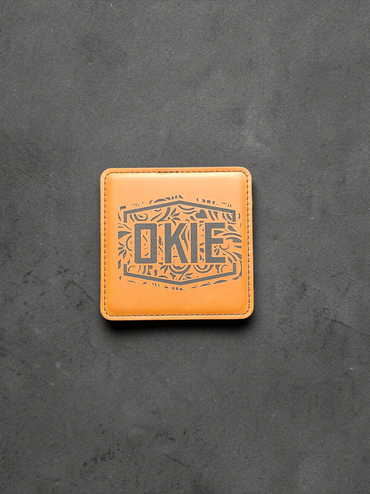 OKIE Tooled Leatherette Coaster
