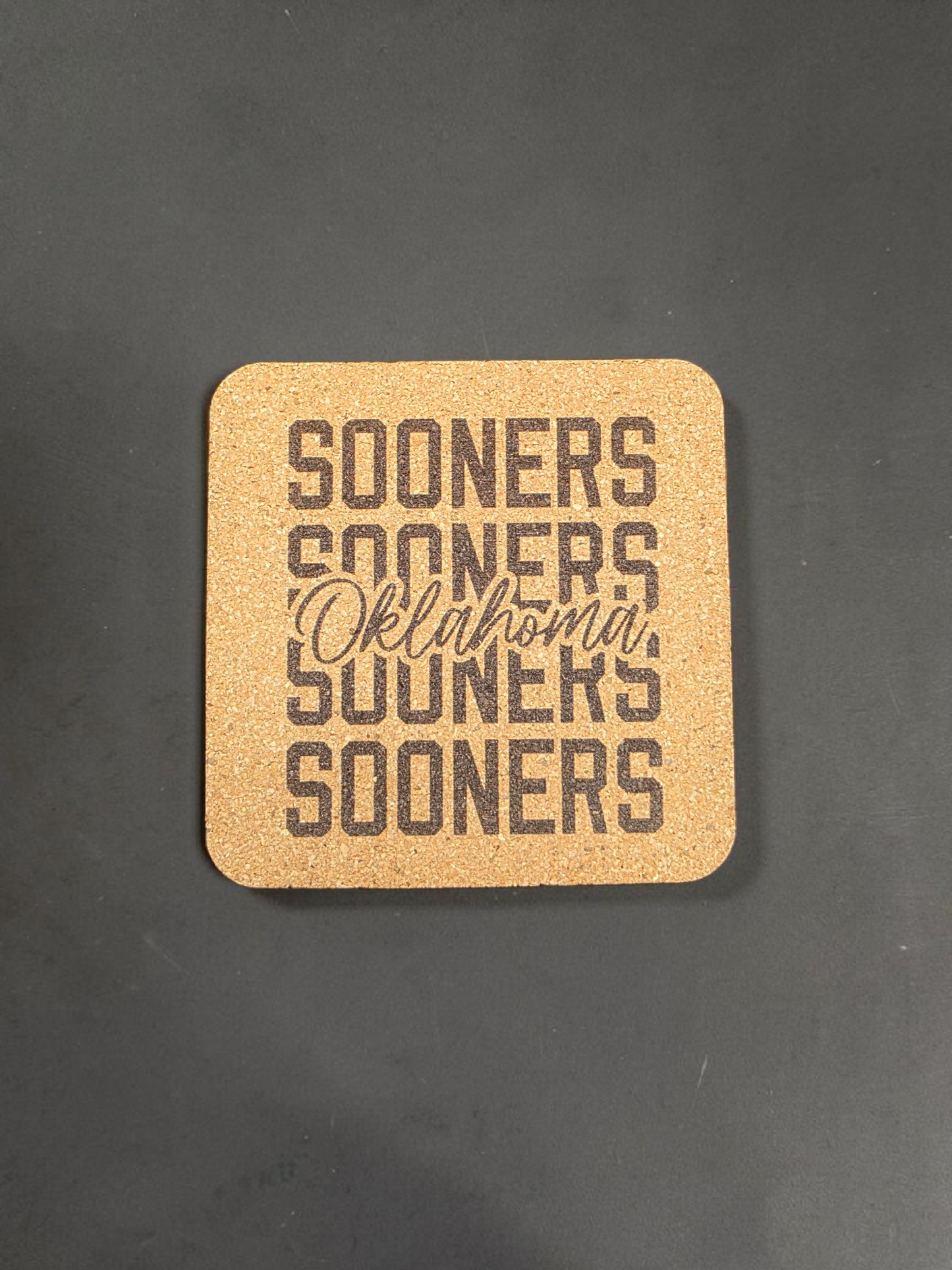 Sooners Cork Coaster