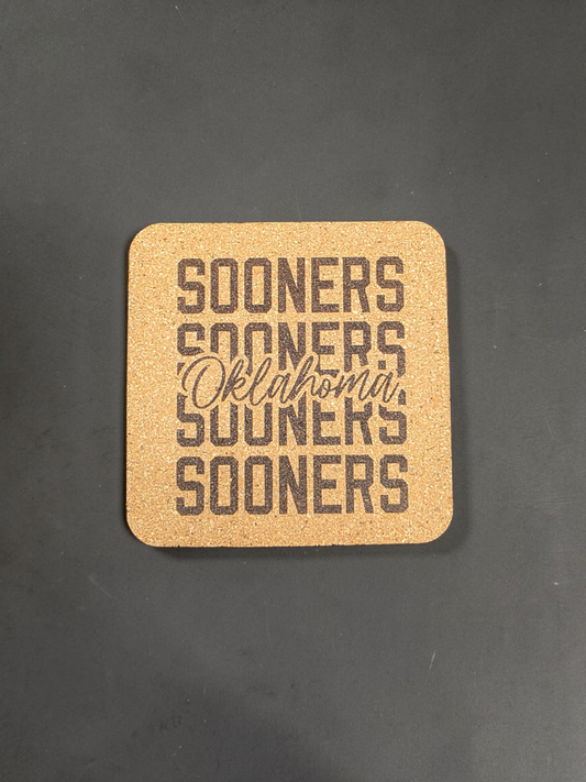 Sooners Cork Coaster