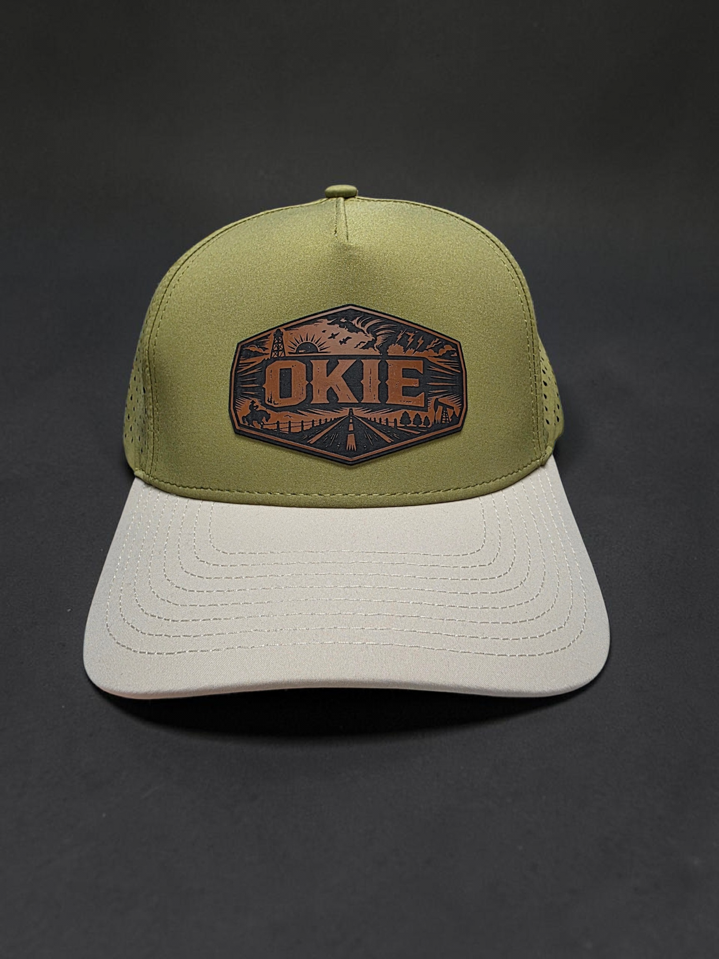 OKIE Road Performance Hat T Olive Khaki