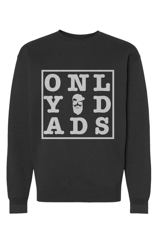Heavyweight Crewneck - Only Dads Word Search - White