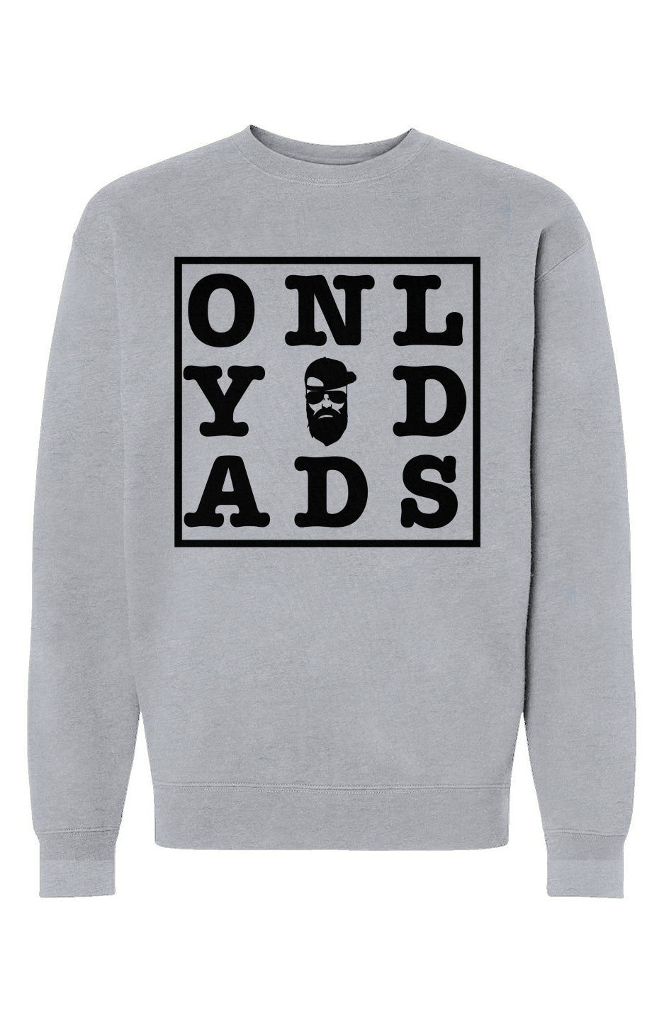 Heavyweight Crewneck - Only Dads Word Search - Black